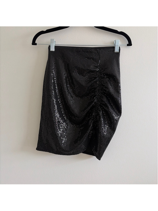 H&M Dresses & Skirts - Women's H&M Black Sequin Ruched Mini Skirt XS